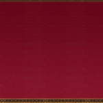 red back drop with a black and gold border