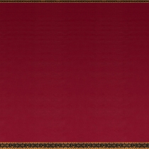 red back drop with a black and gold border
