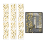 Gold serpentine and confetti decorated hanging party panels. 