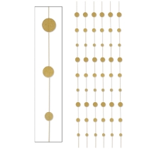 Gold glittered dot vertical hanging stringer 