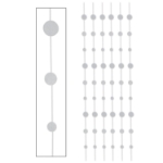 Silver glittered dot vertical hanging stringers 