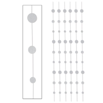 Silver glittered dot vertical hanging stringers 