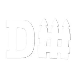 white sign that reads "d Fence" but the fence is a actual fence