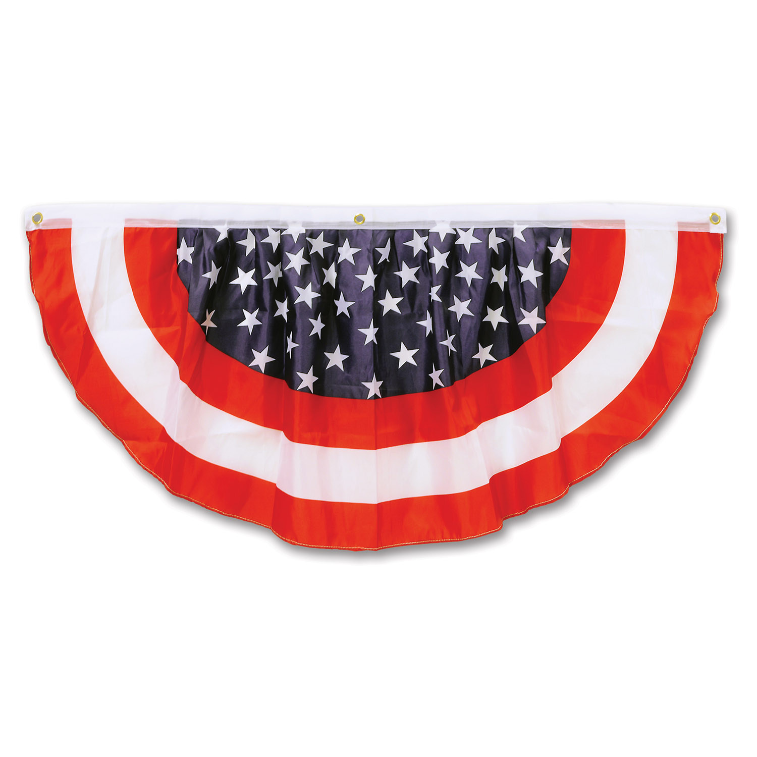 fabric bunting that looks like an American flag