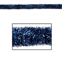 Blue Gleam N Tinsel Garland made of metallic tinsel material.