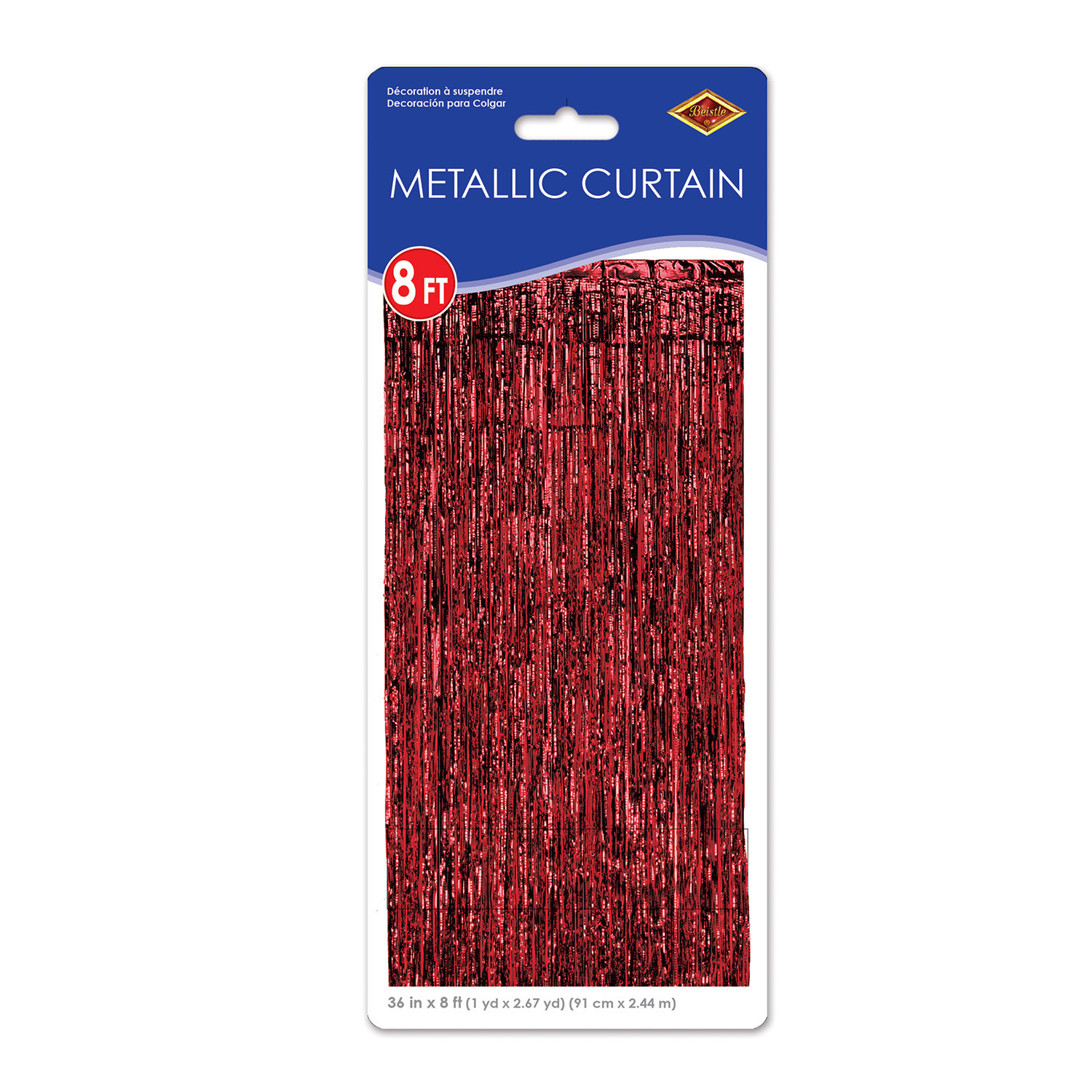 Red metallic Strand door way curtain.