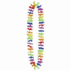 Silk N Petals Rainbow Floral Lei with rainbow colored petals.