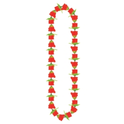 Lei covered in roses instead of petals.