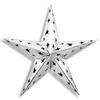 Dimensional silver star with accented cut out stars.