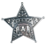 silver star badge for a sheriff