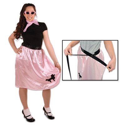 1950's style pink poodle skirt