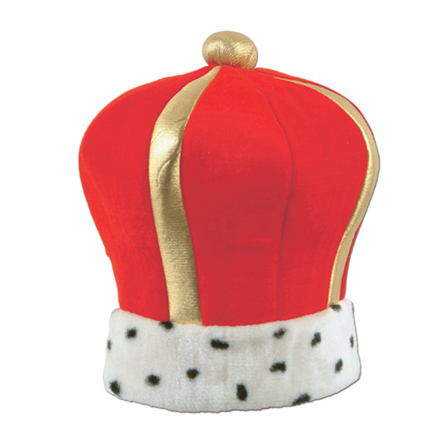 red and white fabric kings crown