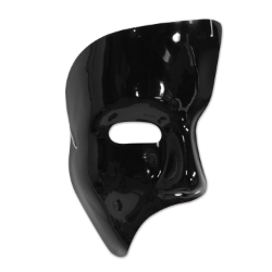 Black plastic phaontom right side of the face half mask. 