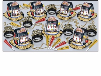 Casino themed new years eve party kit that looks like a slot machine