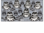 silver and black diamonds party kit that has party hats, tiaras, horns, and beads