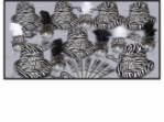 Zebra themed new year's eve party kit with black and white stripes