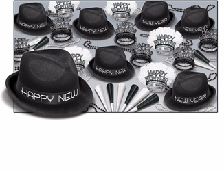 black and white new years eve party kit