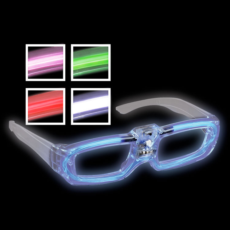 Light up party shades that come in blue, red, pink, green, and white.