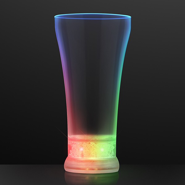 pilsner beer glass with a light up base