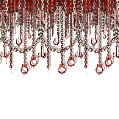 Bloody Chains & Hooks Backdrop (Pack of 6) Bloody Chains, Hooks, backdrop, halloween, photo, scary, horror 