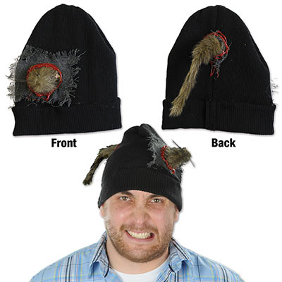 Rat Knit Cap (Pack of 12) rat, hat, halloween, creep, scary 