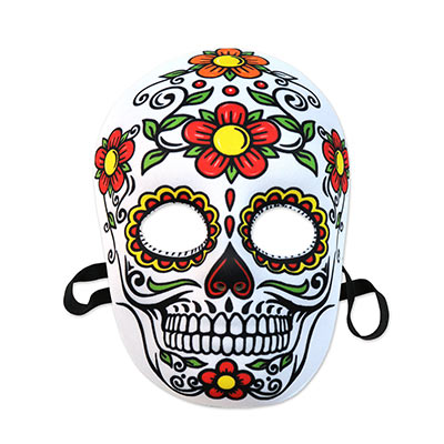 Day Of The Dead Mask (Pack of 12) Theme party,accessories, Halloween, costume accessories, Masks