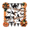 Halloween decorating kit with banners, bats, pumpkins, and cats