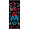Door cover with Dia de los Muertos with a color blue skull on it