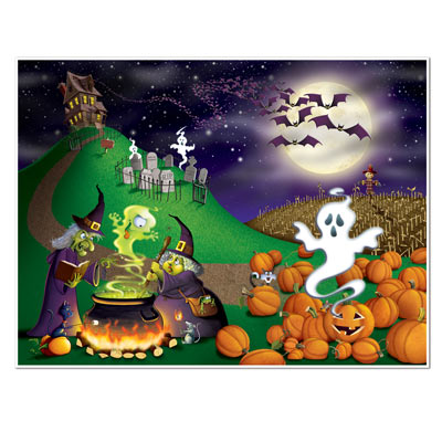 Halloween Insta-Mural (Pack of 6) Halloween, Insta-Mural, pictures, photo, mural, night, spooks, scares, ghost, pumpkins, witches 