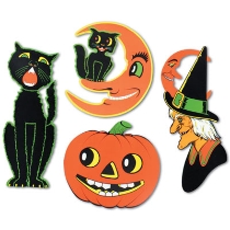 Vintage Halloween Cutouts (Pack of 48) Vintage Halloween Cutouts, Halloween, Holiday parties, Decoration