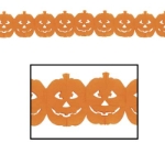Jack-O-Lantern Garland (Pack of 12) Jack-O-Lantern Garland, Jack-O-Lantern, garland, decoration, fall, Halloween, wholesale, inexpensive, bulk