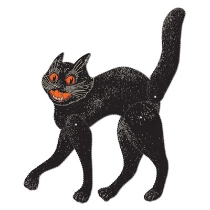 Vintage Halloween Jointed Scratch Cat (Pack of 12) Vintage, Halloween, Jointed, Scratch, Cat, black, bad luck, scary, spooky 
