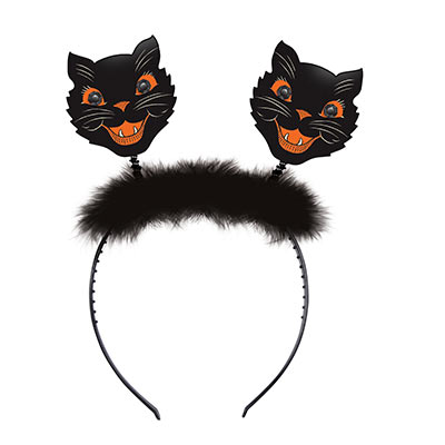 Vintage Halloween Cat Boppers (Pack of 12) Vintage Halloween Cat Boppers, Halloween, black cat, bopper, headband, party favor, wholesale, inexpensive, bulk