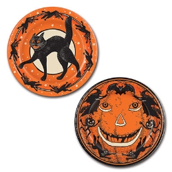 Vintage Halloween Plates (Pack of 96) Vintage Halloween Plates, halloween, plates, decoration, wholesale, inexpensive, bulk