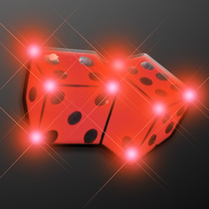 Flashing Dice LED Pin Blinkies (Pack of 12) Flashing Dice LED Pin Blinkies, flashing, dice, pin, party favor, casino, new years eve, wholesale, inexpensive, bulk