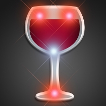 Wine Glass Pin Flashers (Pack of 12) Wine Glass Pin Flashers, wine, wine glass, pin, flashing, light up, new year's eve, valentine's day, christmas, wholesale, inexpensive, bulk, party favor