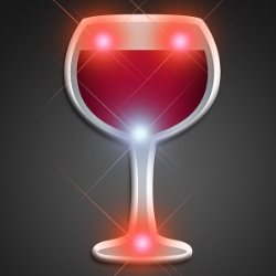 Wine Glass Pin Flashers (Pack of 12) Wine Glass Pin Flashers, wine, wine glass, pin, flashing, light up, new years eve, valentines day, christmas, wholesale, inexpensive, bulk, party favor