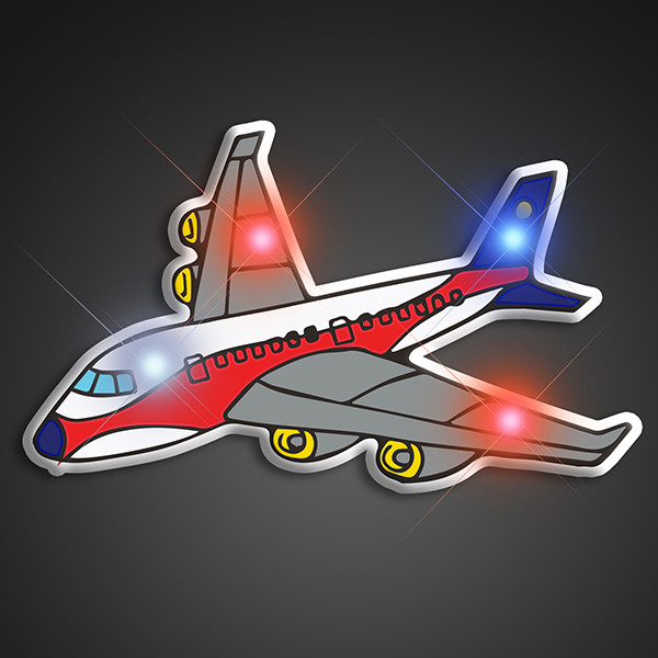 LED Airplane Blinky Pins (Pack of 12) 