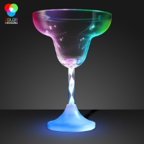 Plastic LED Spiral Stem Margarita Glasses (Pack of 12) Plastic LED Spiral Stem Margarita Glasses, margarita, glass, led, light up, cups, new year's eve, rainbow, wholesale, inexpensive, bulk