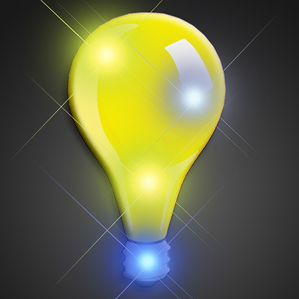 Light Bulb Blinky Pins (Pack of 12) LED Light Bulb Blinking Pin, Light Bulb Blinking Pin, Light Bulb Pin, Themed Parties, Light up pins