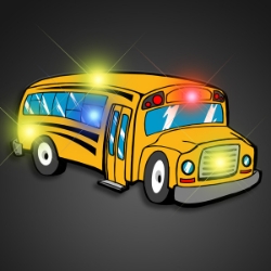 Flashing School Bus Pins (Pack of 12) LED Flashing School Bus Pin, School Bus Pin, Light up pin, Classroom Decorations, Bus Driver Retirement Party