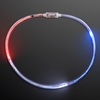 DISC-Flashing American Tube Light Up Necklaces (Pack of 12) LED Flashing American Tube Light Up Necklaces, Light Necklace, 4th of July, Necklaces, Red white and Blue Necklaces