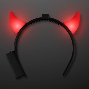 Red Light Up Devil Horn Headbands (Pack of 12) LED Light Up Red Devil Horns Headband, Light up Red Devil Horns Headband, Halloween, themed parties,Light up horns Headband