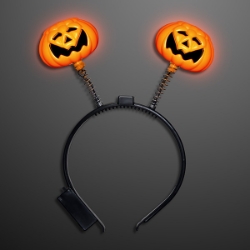 Light Up Pumpkin Bopper Headbands (Pack of 12)  LED Light up Pumpkin Bopper Headbands, Pumpkin bopper headband, Halloween supplies, Halloween decorations, Light up headbands
