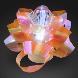 Light Up gift bow. These light up bows provide fun flare to gift giving.