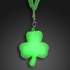 Light Up Shamrock with Light up Cloth Lanyard. These Light Up Shamrock Lanyards are the perfect addition to that St. Patricks day outfit.