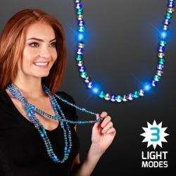Flashing Light Up Beaded Necklace with three light modes. These necklaces are perfect for glow in the dark parties or just as an accessory to spice up your outfit.