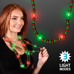 Light Up Flashing Holiday Necklaces with three light modes. These Holiday light up necklaces are perfect for Holiday parties at work or school.