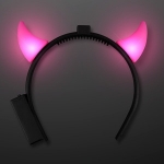 Hot Pink LED Devil Horns Headband. This Hot Pink Devil Horns Headband is the perfect addition to a Halloween outfit.