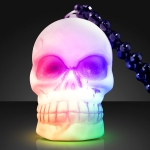 LED Soft Skeleton Skull Bead Necklaces. These Skeleton Skull Bead Necklaces are the perfect addition to glow in the dark party outfits.